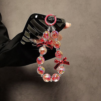 Crystal Phone Bow Strap Faux