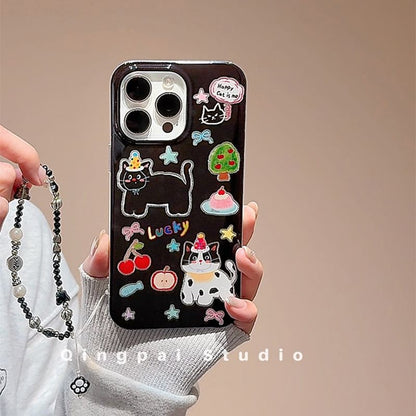 Case with Strap Cat Phone