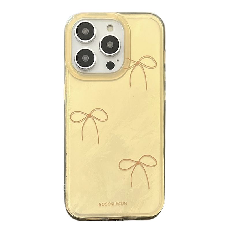 Charm with Phone Strap Case Dog Bow