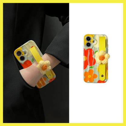Strap with Phone Floral Case