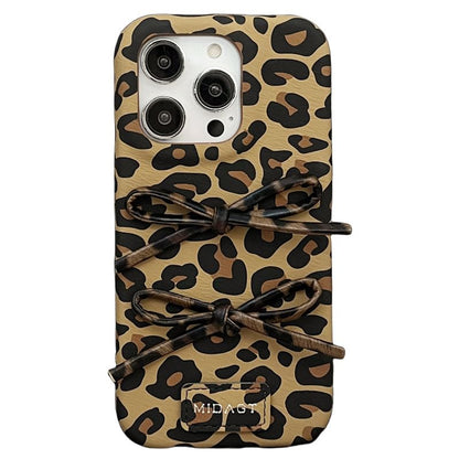 Leopard Case Bow Print Phone