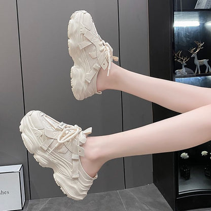 Sneakers Platform Lace-Up Lettering