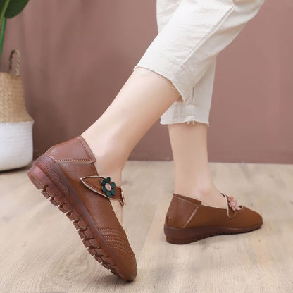 Flower Mary Leather Shoes Detail Jane Faux