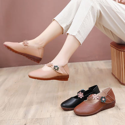 Flower Mary Leather Shoes Detail Jane Faux