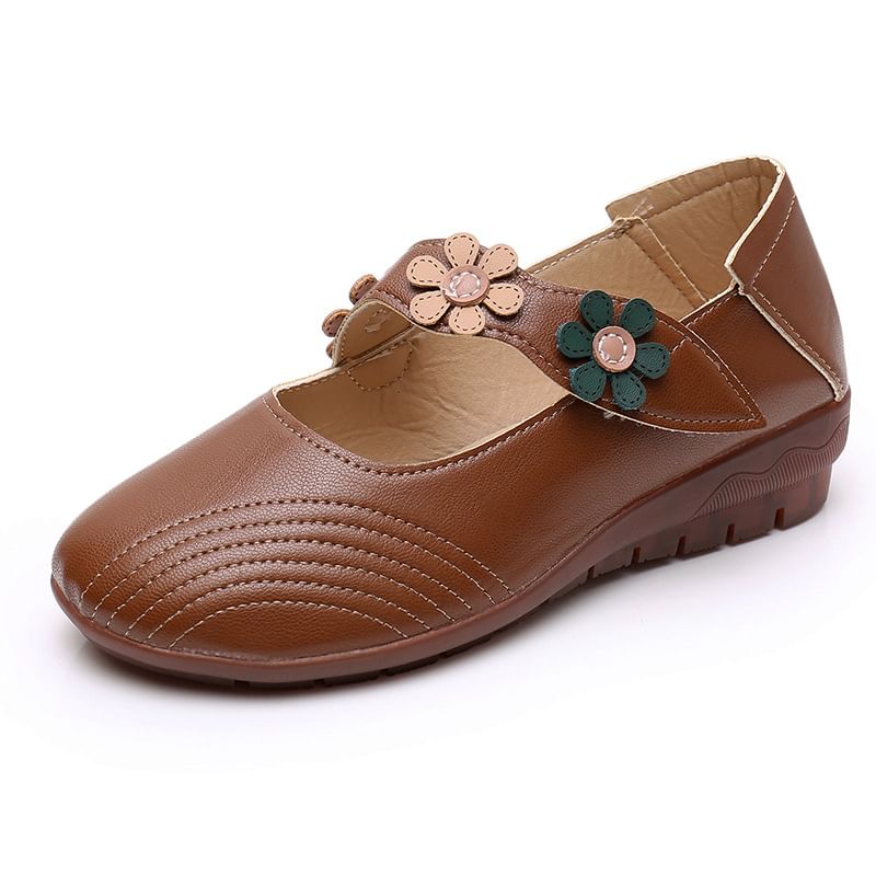 Flower Mary Leather Shoes Detail Jane Faux