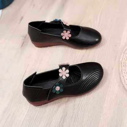 Flower Mary Leather Shoes Detail Jane Faux