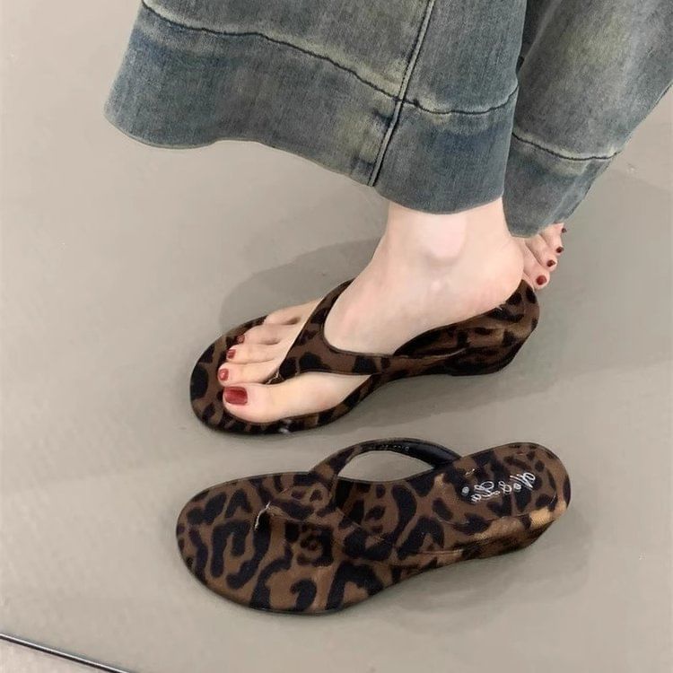 Platform Wedge Thong Sandals