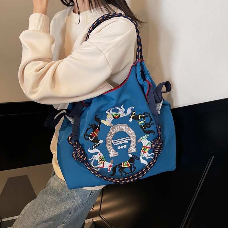 Sample Horse Embroidered Crossbody Bag