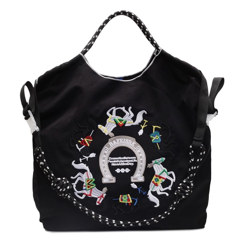 Sample Horse Embroidered Crossbody Bag
