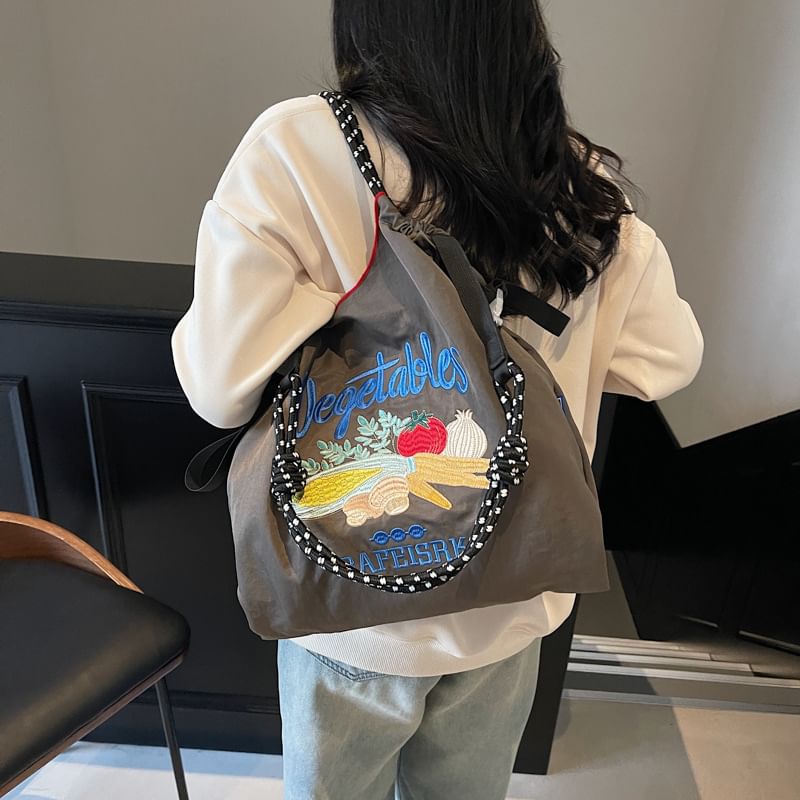 Sample Vegetable Embroidered Tote Bag