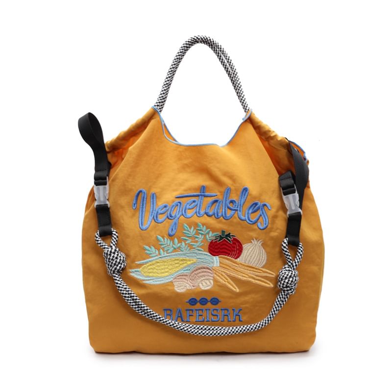 Sample Vegetable Embroidered Tote Bag