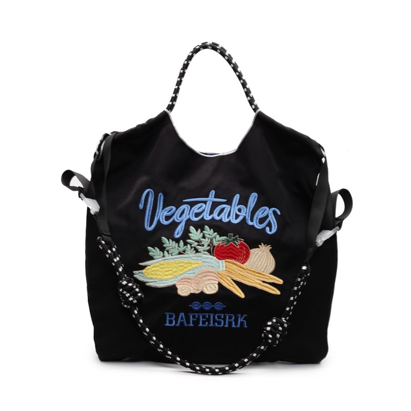 Sample Vegetable Embroidered Tote Bag