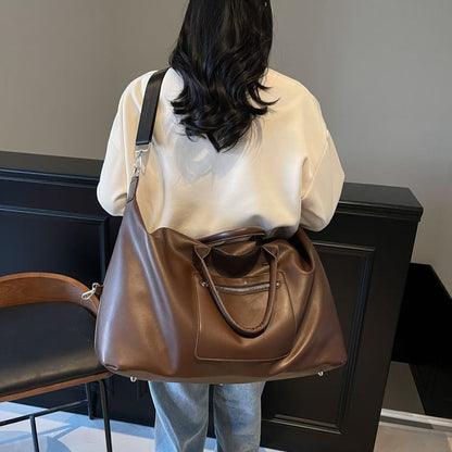 Sample Faux Leather Top Handle Crossbody Bag