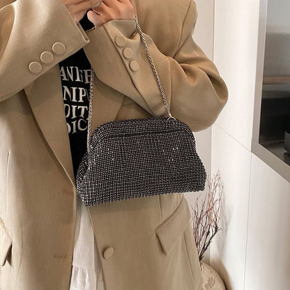 Sample Rhinestone Chain Crossbody Bag