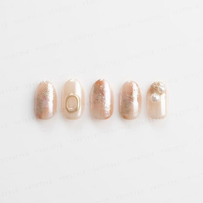 Flower Fantsy Art On Nail Amber