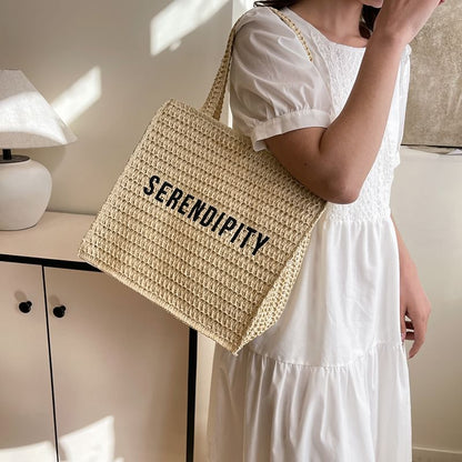 Sample Lettering Woven Tote Bag