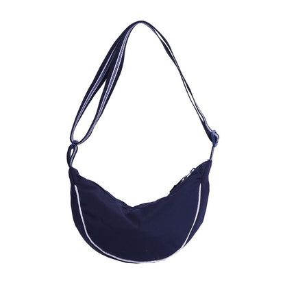 Sample Contrast Trim Striped Strap Crossbody Bag