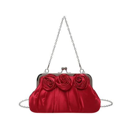 Sample Plain Floral Shirred Shoulder Bag
