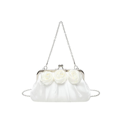 Sample Plain Floral Shirred Shoulder Bag