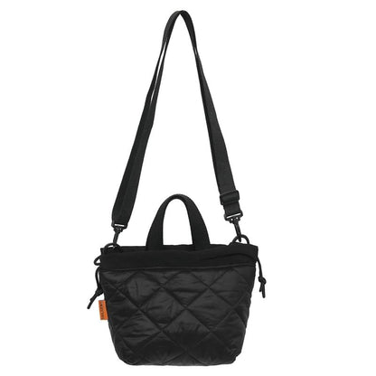 Sample Two-Tone Quilted Drawstring Crossbody Bag