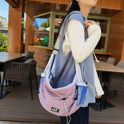 Sample Lettering Logo Drawstring Crossbody Bag