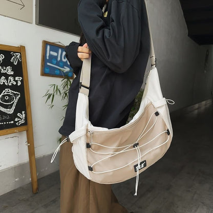 Sample Lettering Logo Drawstring Crossbody Bag