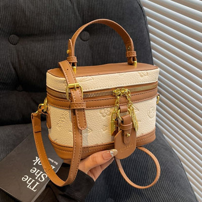 Leather Print Crossbody Bag Faux Cartoon