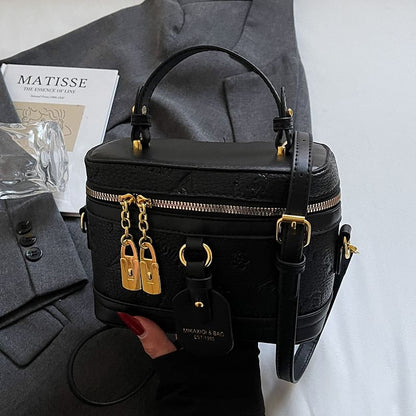 Leather Print Crossbody Bag Faux Cartoon