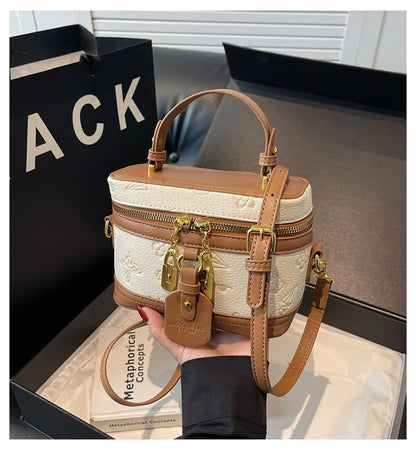 Leather Print Crossbody Bag Faux Cartoon