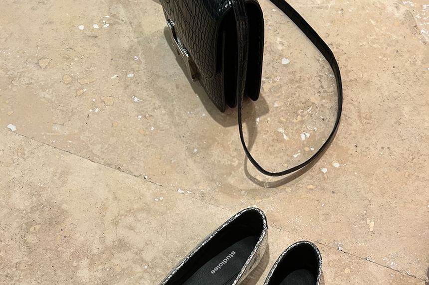 Flats Toe Genuine Leather Metallic Split