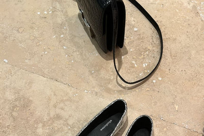 Flats Toe Genuine Leather Metallic Split
