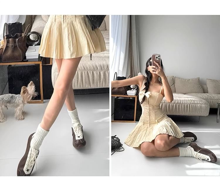 Sneakers Two Lace-Up Tone Genuine Leather