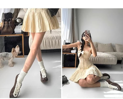 Sneakers Two Lace-Up Tone Genuine Leather