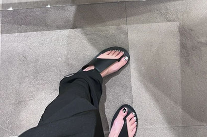 Genuine Sandals Leather Thong Slingback Plain