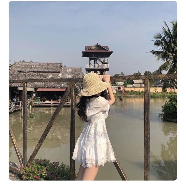 Plain Straw Sun Hat