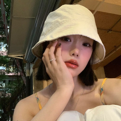 Plain Drawstring Cloche Hat