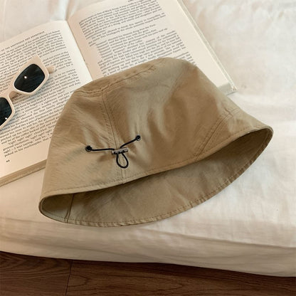 Plain Drawstring Cloche Hat