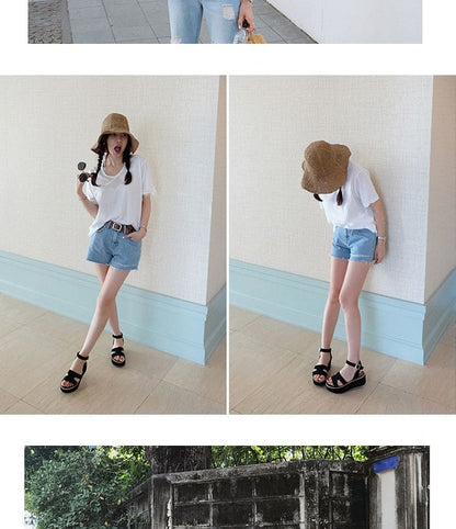 Plain Straw Sun Hat