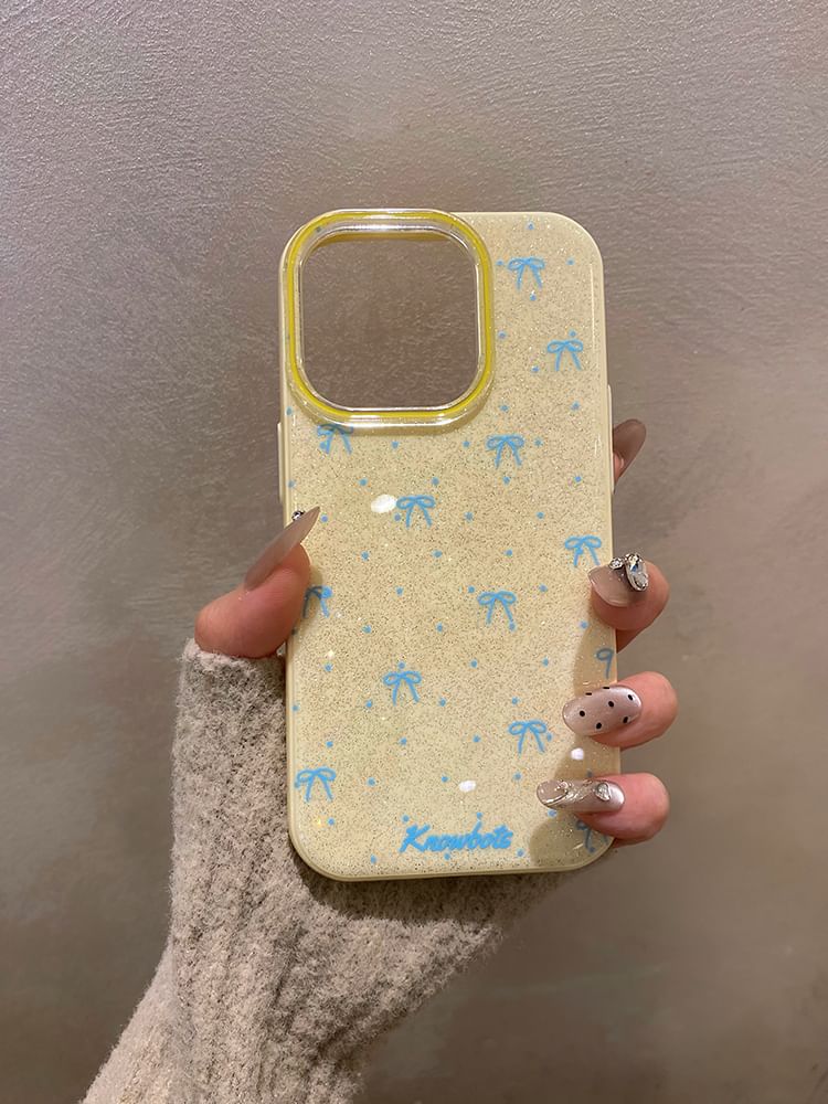 Glitter Case Phone Bow