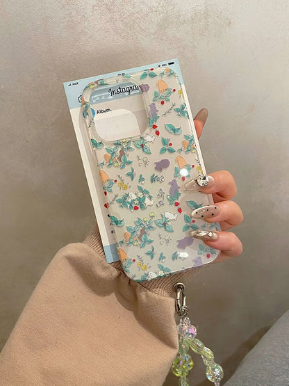 Rabbit Case Strap / Floral Set Phone