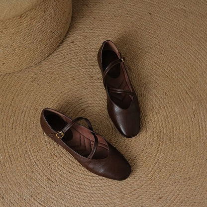 Faux Leather Pointed Flats