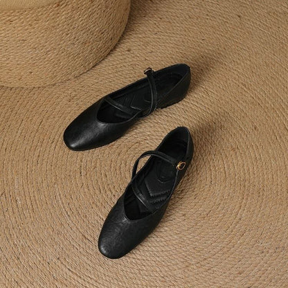 Faux Leather Pointed Flats