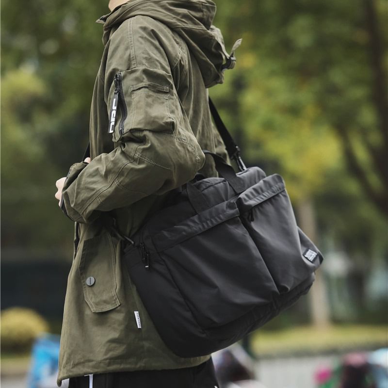 Sample Multi-Pocket Nylon Crossbody Bag