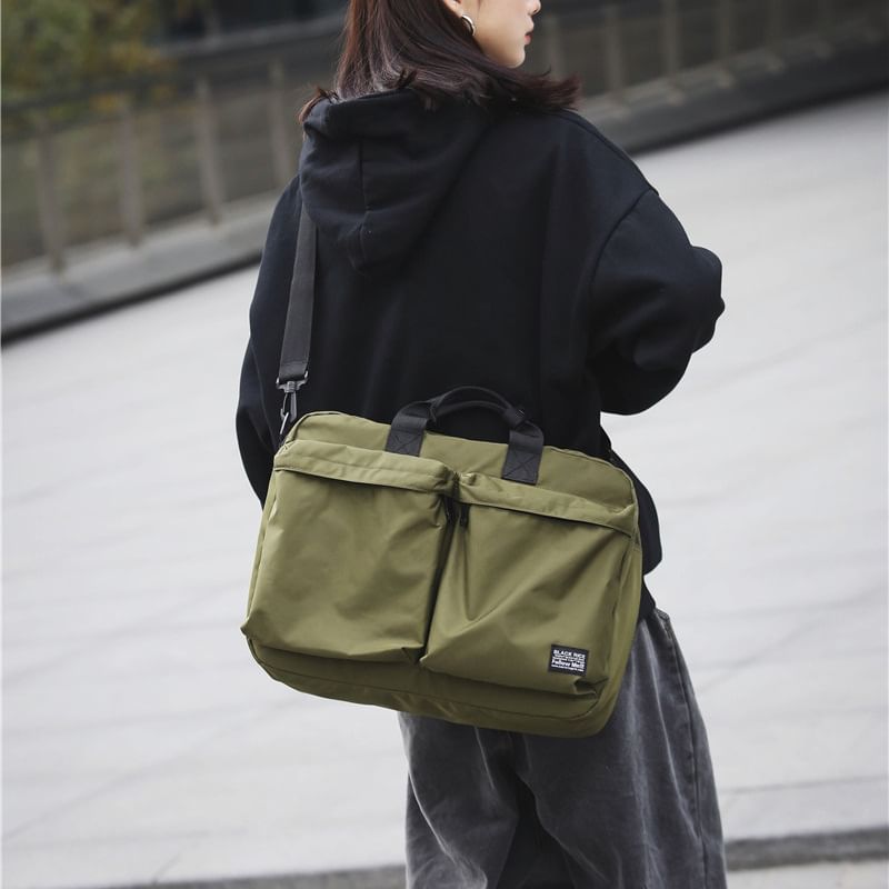 Sample Multi-Pocket Nylon Crossbody Bag