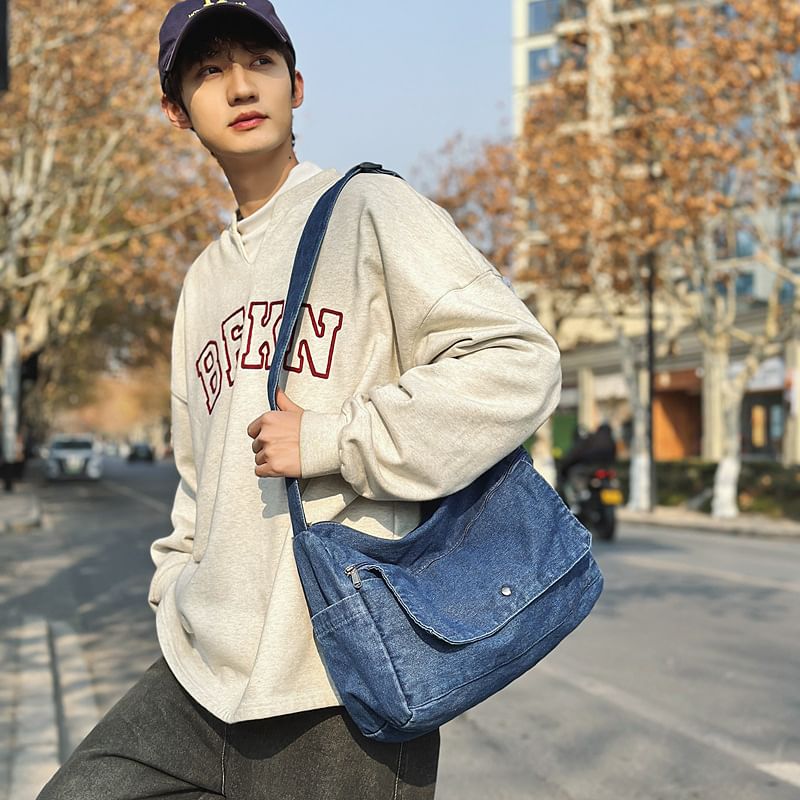 Sample Washed Denim Crossbody Bag