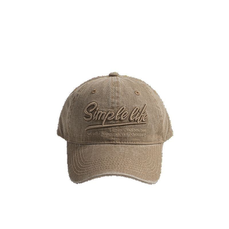 Embroidered Cap Letter Washed