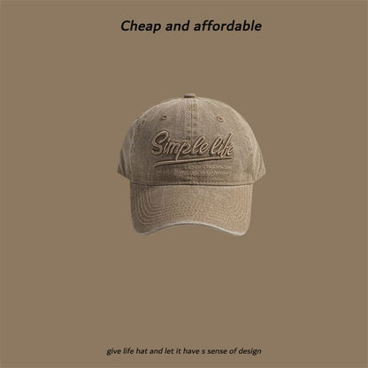 Embroidered Cap Letter Washed