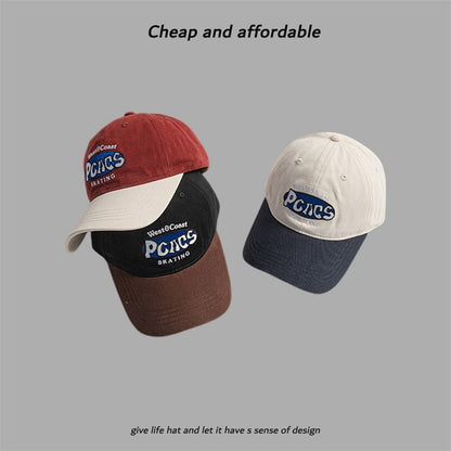 Letter Two-Tone Cap Embroidered