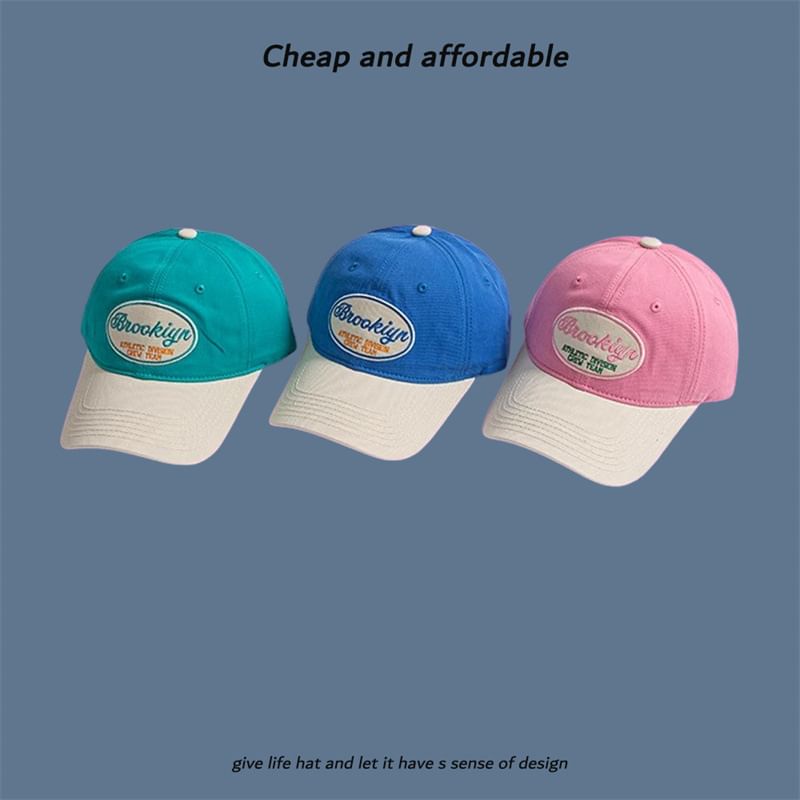 Embroidered Two-Tone Cap Letter