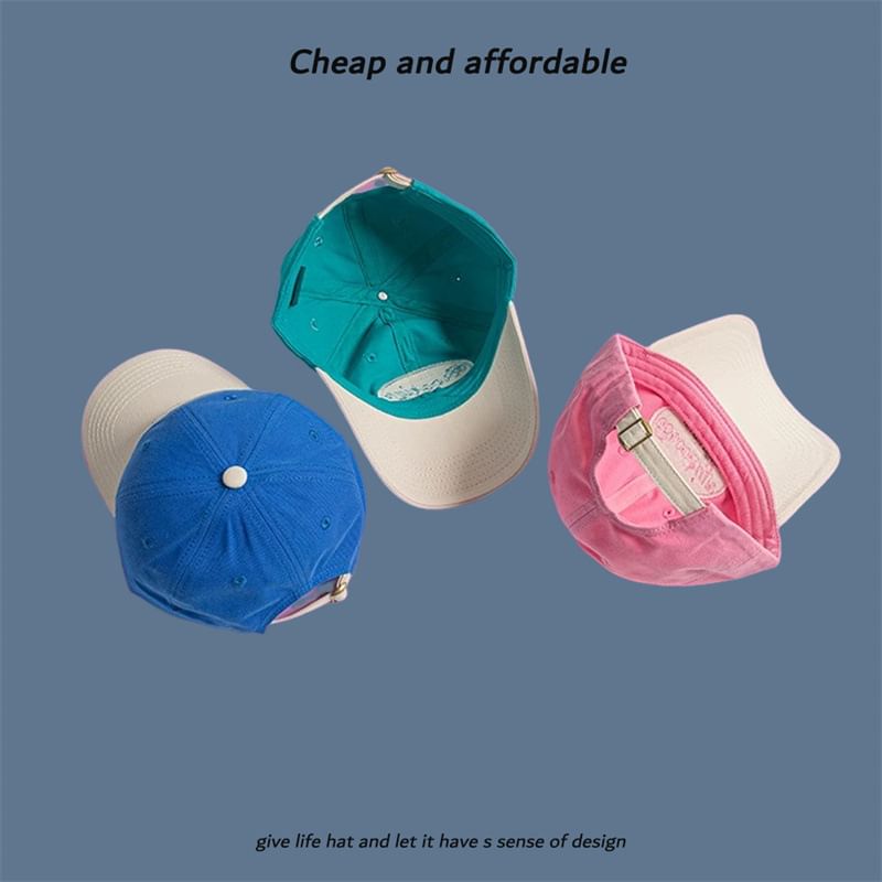 Embroidered Two-Tone Cap Letter